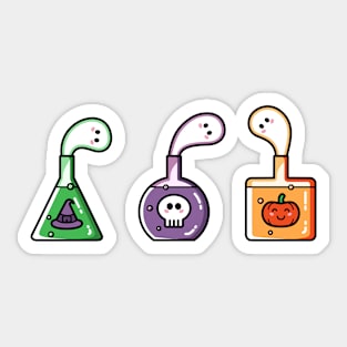 Cute Halloween Ghost Potions Sticker